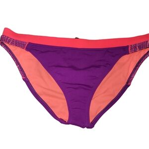 Speedo Purple & Coral Women’s Sporty Hipster Style Bikini Bottom Size 14